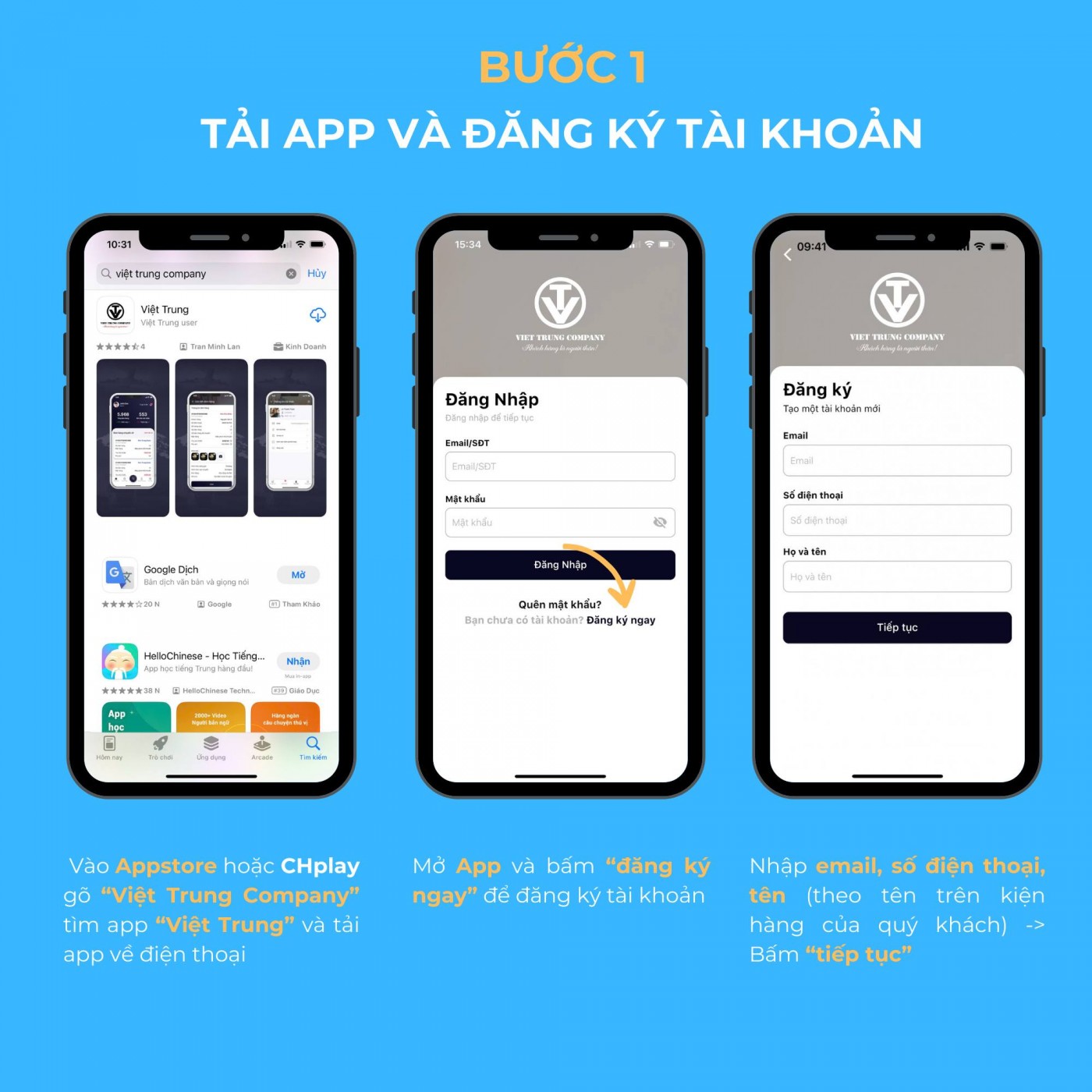 App Theo Dõi Đơn Hàng Của Việt Trung Company