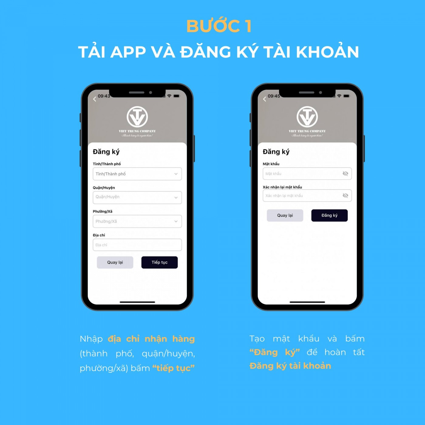 App Theo Dõi Đơn Hàng Của Việt Trung Company