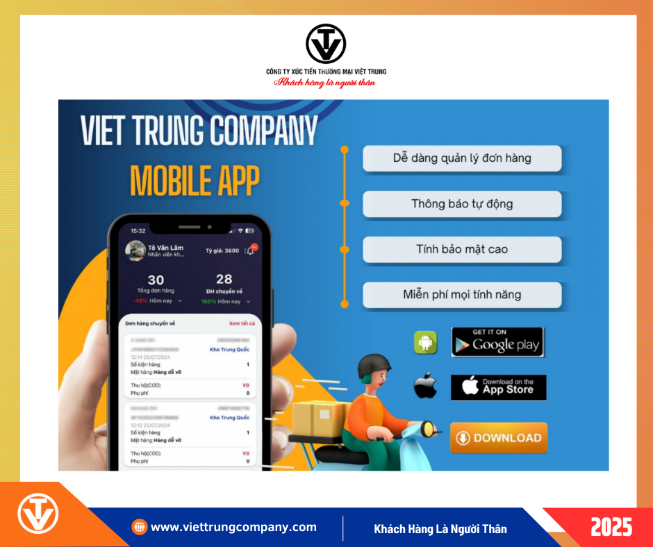 Viet Trung Company Order Tracking App