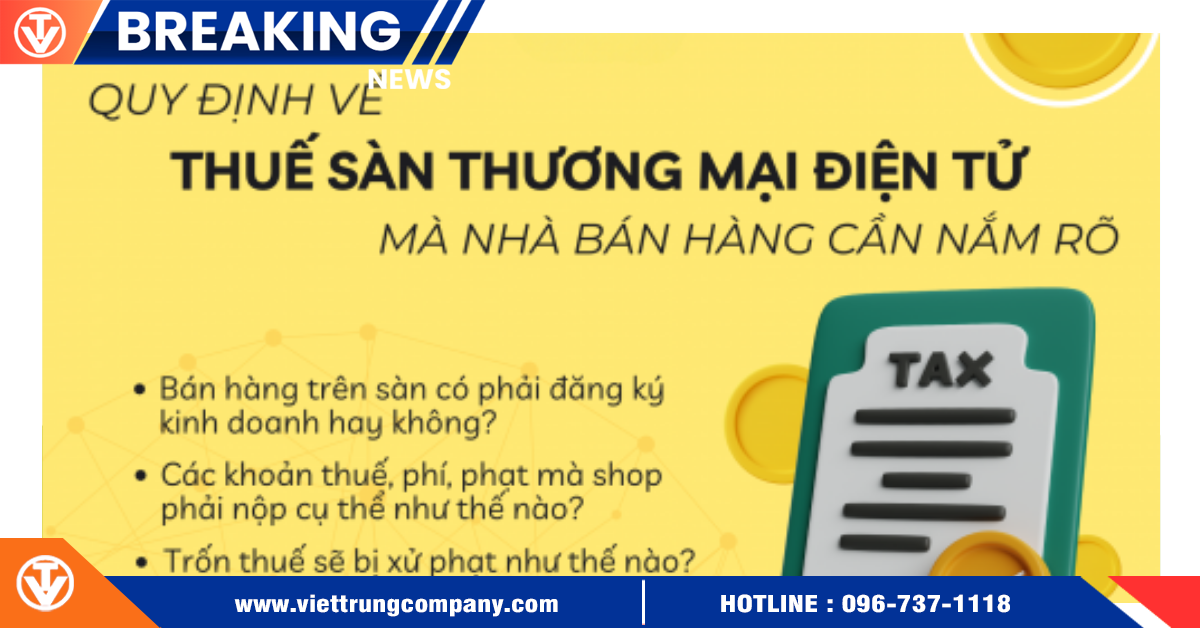 Các quy định về thuế sàn TMĐT mà nhà bán hàng cần nắm rõ