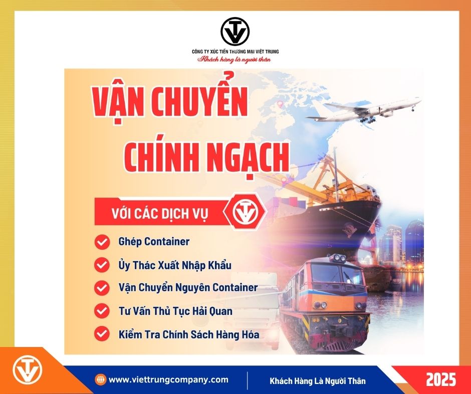 Dịch vụ nhập hàng Trung Quốc chính ngạch Việt Trung Company