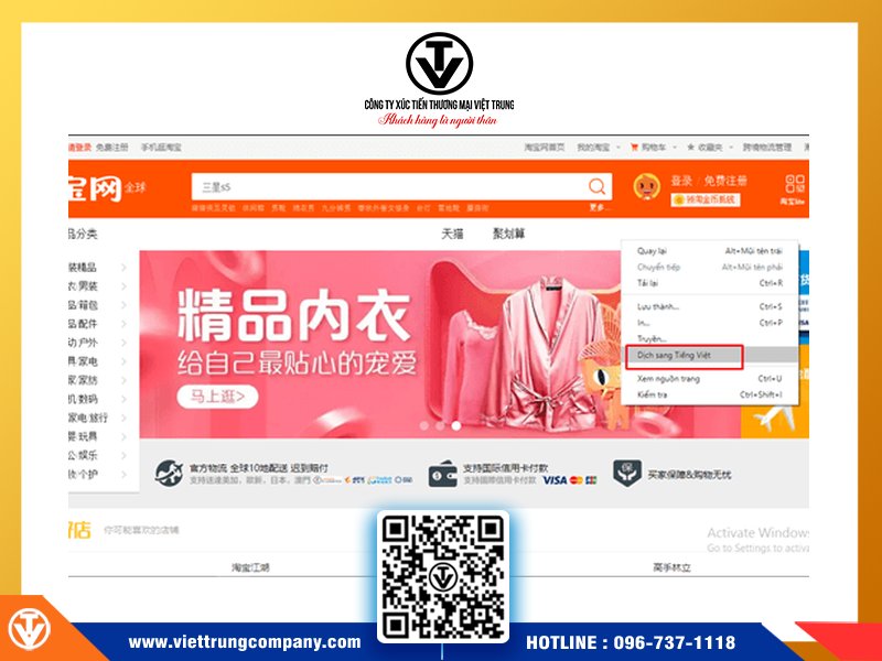 Hướng dẫn đăng ký mua hàng trên taobao bằng Tiếng Việt