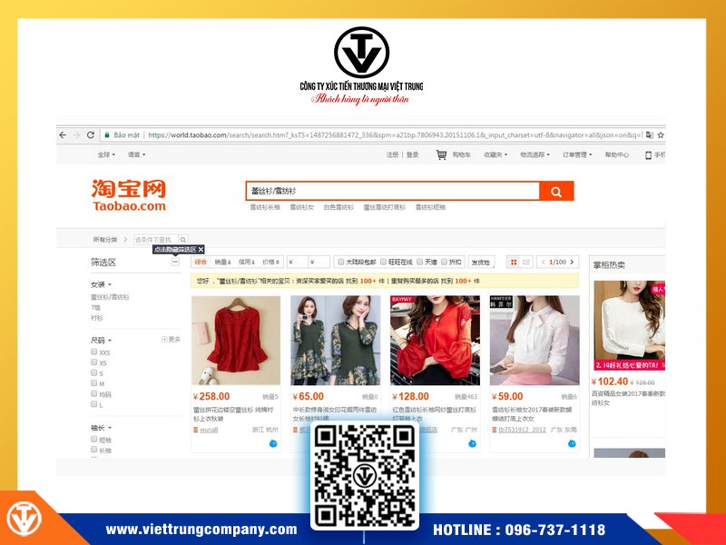 Cách mua quần áo trên taobao