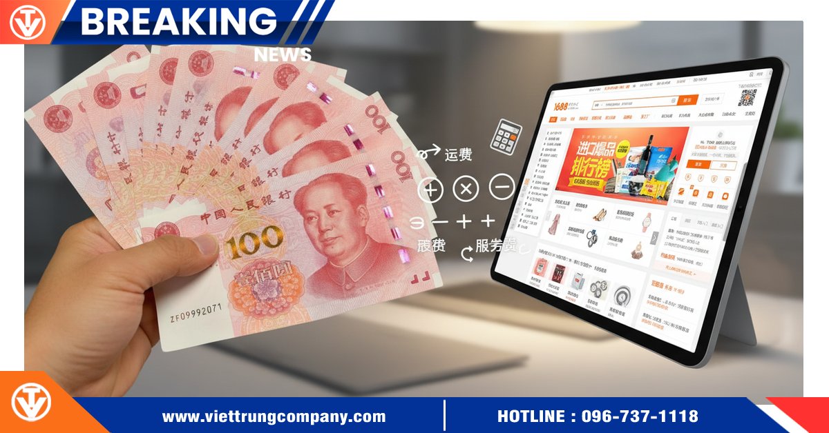 Cách tính tiền trên 1688