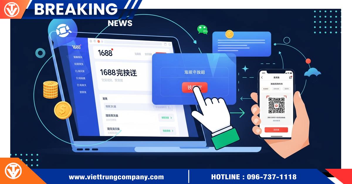 Cách gửi lệnh thanh toán hộ trên 1688
