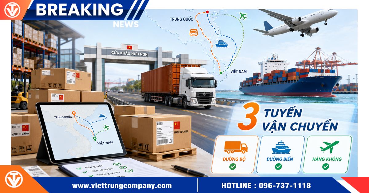 Vận chuyển hàng Trung Quốc về Việt Nam bằng đường nào?