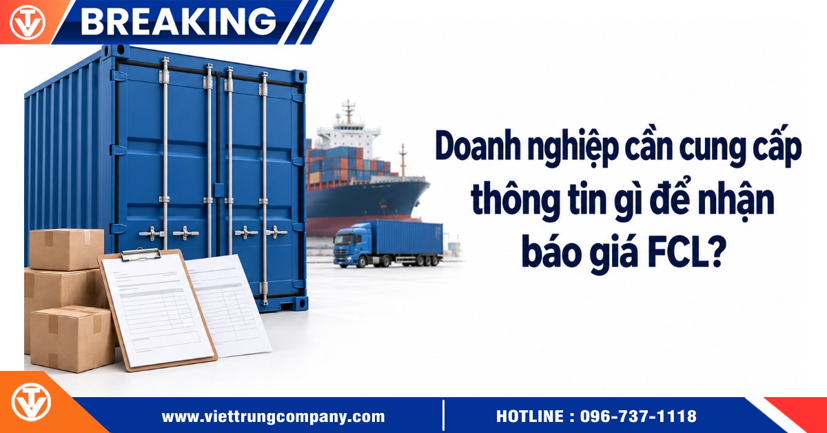 Doanh nghiệp cần cung cấp thông tin gì để nhận báo giá FCL?