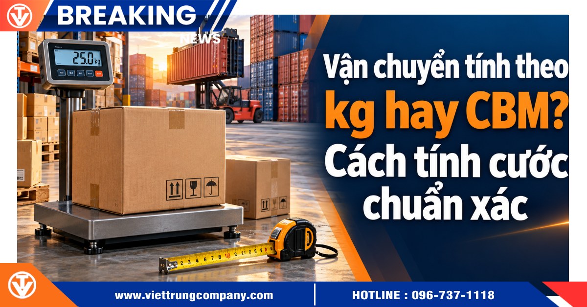 Vận chuyển tính theo kg hay CBM? Cách tính cước chuẩn xác